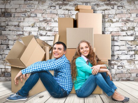 Careful loading of business items during a commercial move in Sutton