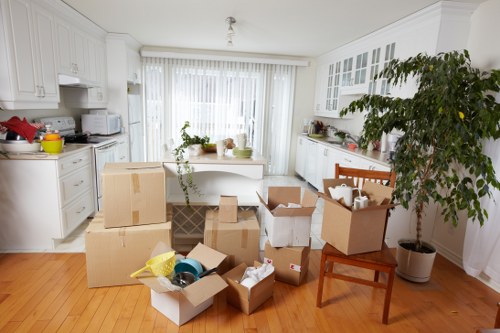 Packed moving van ready for removals across Sutton