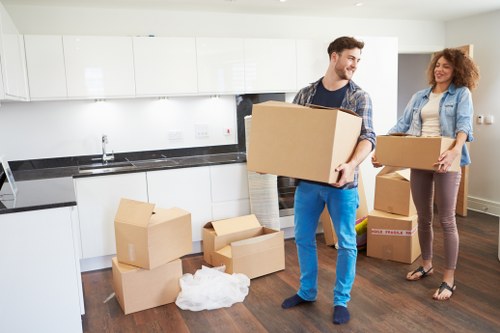 Household belongings packed securely for a move in Sutton