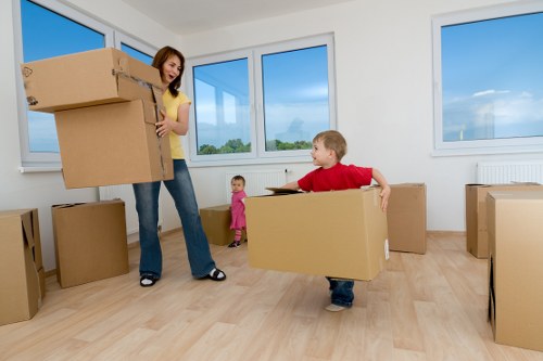 Organised unpacking in a Sutton flat or house