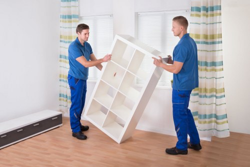 Moving service staff assessing a complaint case